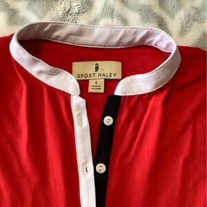 Sport Haley Red and White Tennis Golf Shirt